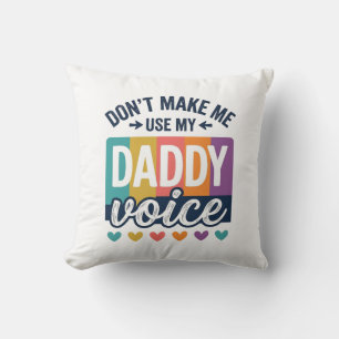 Daddy Voice Vintage Pride Shirt Design_1 Throw Pillow