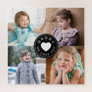 Daddy We Love You Photo Collage Jigsaw Puzzle