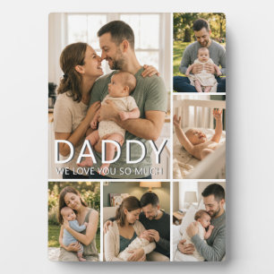  Daddy We Love You So Much Custom 6 Photo Collage  Plaque