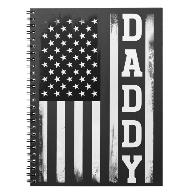 Daddy with US American Flag Notebook (Front)