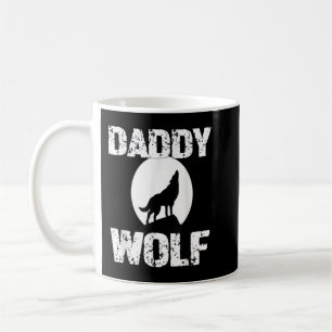 Daddy Wolf Shirt Matching Family Tribe Wolves Moon Coffee Mug
