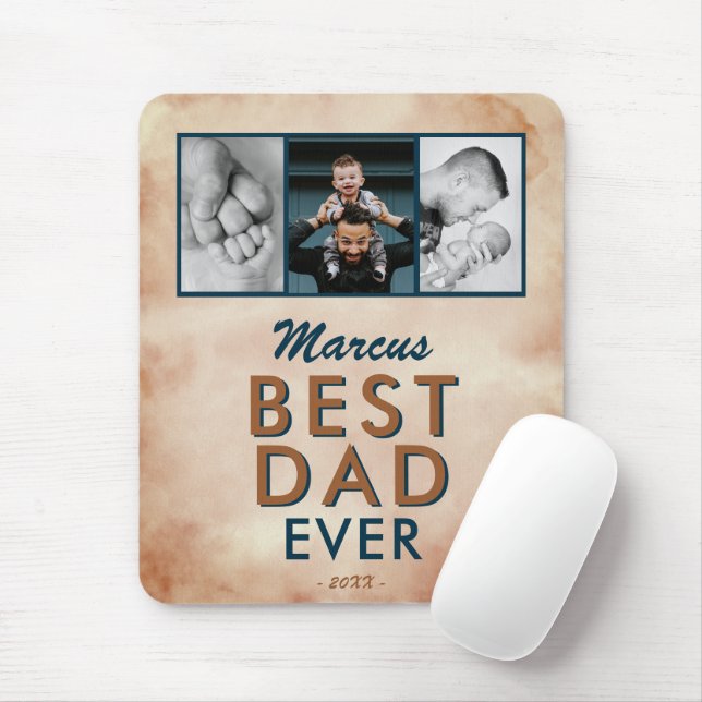 Daddy you are my Hero Dad Photo Father`s Day Mouse Pad (With Mouse)