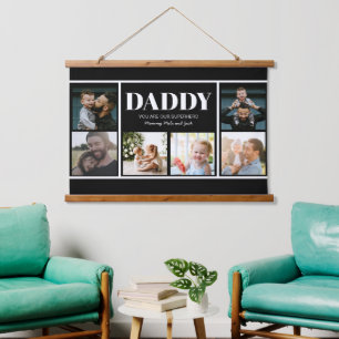 Daddy You Are Our Superhero Custom Photo  Hanging Tapestry