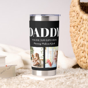 Daddy You are our Superhero Photo Collage Custom Insulated Tumbler