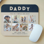 Daddy You're Simply The Best Photo Collage Mouse Pad<br><div class="desc">Daddy You're Simply The Best Photo Collage Personalized Photo Template Custom Names Mouse Pad features eight of your favourite photos with the text "Daddy you're simply the best" in modern script typography. Personalize below with your custom text and names. Perfect gift for dad for birthday, Christmas, holidays and Father's Day....</div>