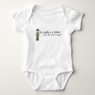 Daddy's a Soldier (6-24mo) Baby Bodysuit