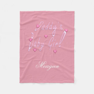 Daddy's Baby Girl Personalized Blanket
