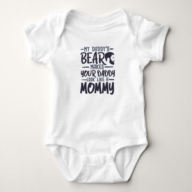daddys beard baby bodysuit (Front)