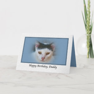 Daddy's Birthday Card with Cat