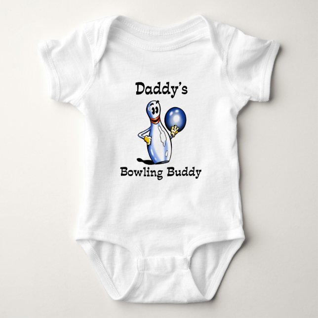Daddy's Bowling Buddy Baby Bodysuit (Front)