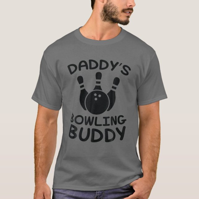 Daddy's Bowling Buddy - Kids Bowler T-Shirt (Front)