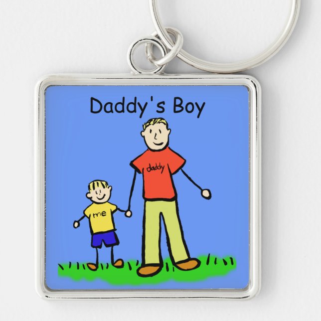 Daddy's Boy Blonde Keychain (Customize) (Front)
