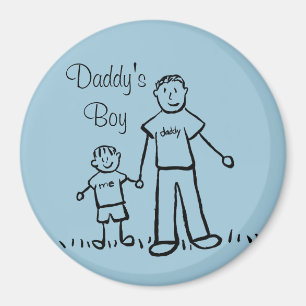 Daddy's Boy Custom Family Character Art Magnets