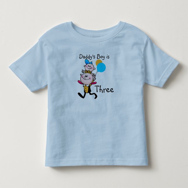 Daddy's Boy Customizable Birthday T-shirt (Front)
