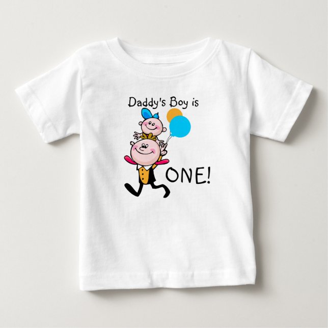 Daddy's Boy Customizable Birthday T-shirt (Front)