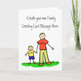 Daddy's Boy Father and Son Custom Greeting Card