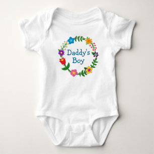 Daddy's Boy in Floral Frame Bodysuit