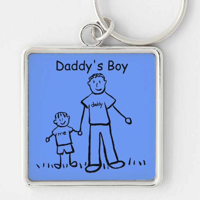 Daddy's Boy Keychain (Customize) (Front)