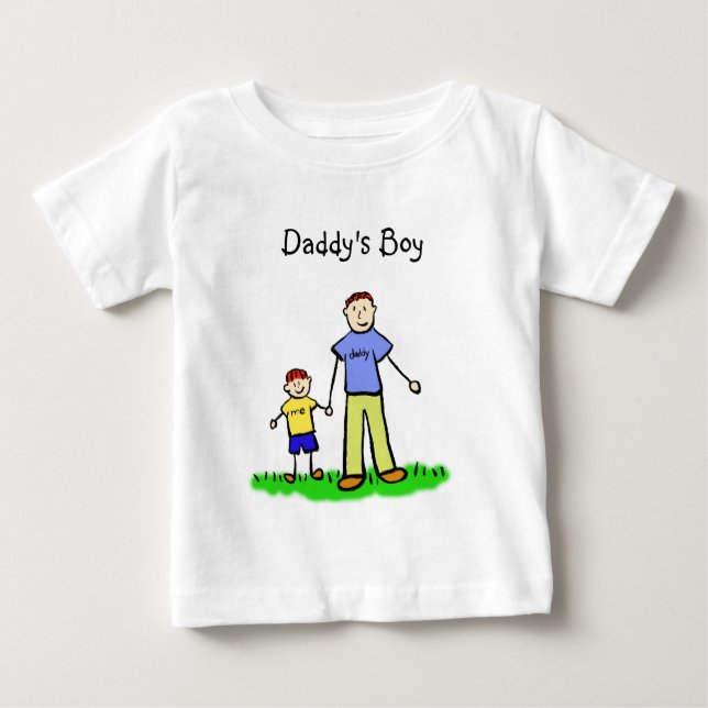 Daddy's Boy Personalized Family Characters Shirt (Front)