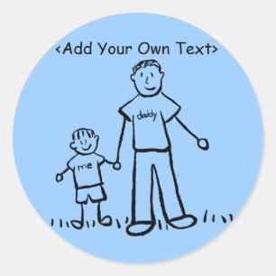 Daddy's Boy Sticker (Customize Names Text)