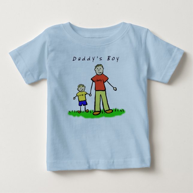 Daddy's Boy T-Shirt (Blonde Drawing Front Side) (Front)
