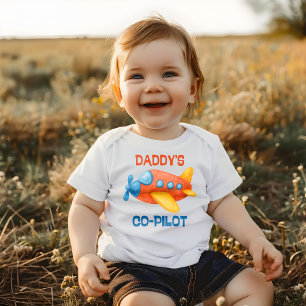 Daddy's Co-Pilot Airplane Baby Bodysuit