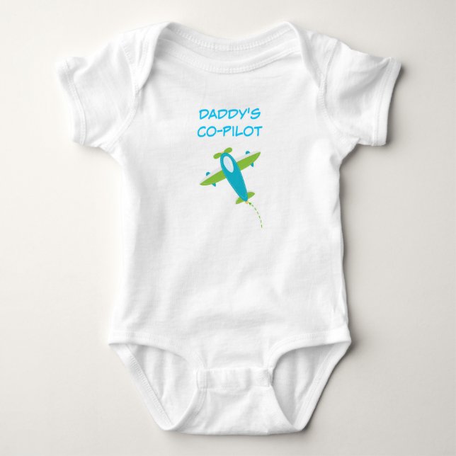 Daddy's Co Pilot Baby Jersey Bodysuit (Front)