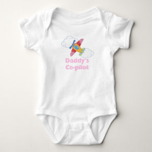 Daddy's Co-pilot (girl) Baby Bodysuit