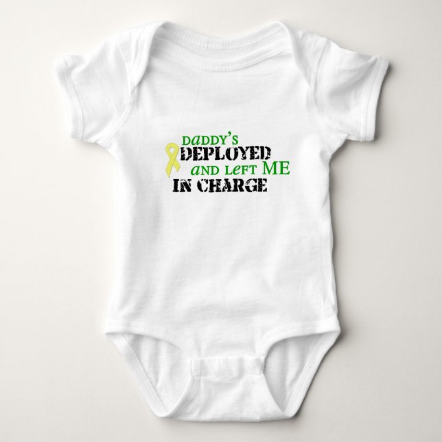 Daddy's Deployed Baby Bodysuit (Front)
