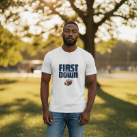 Daddy's First Year First Down Football Navy Blue 