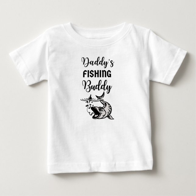 Daddy's fishing buddy baby bodysuit (Front)