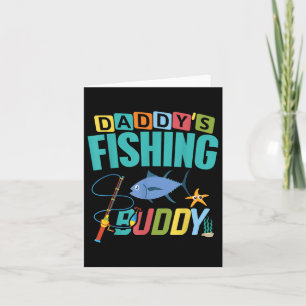 Daddys Fishing Buddy Shirt For Boys Girls Kids Pro Card