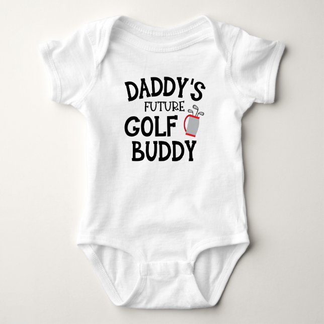 Daddy's Future Golf Buddy Baby Bodysuit (Front)
