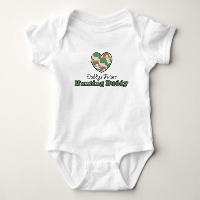 Daddy's Future Hunting Buddy Baby Bodysuit (Front)