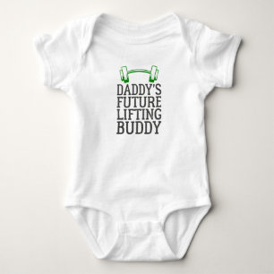 Daddy's Future Lifting Buddy - Gym Dad Gift  Baby Bodysuit