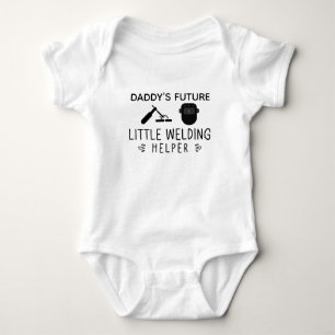 Daddy's Future Little Welding Helper Welding Work Baby Bodysuit