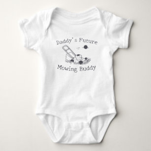 Daddy's Future Mowing Buddy Landscaper Baby Bodysuit