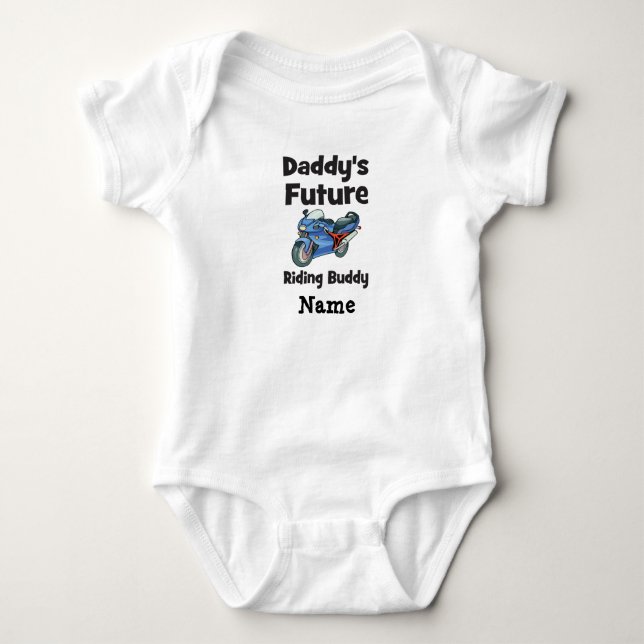 Daddy's Future Riding Buddy Ver1 Baby Bodysuit (Front)
