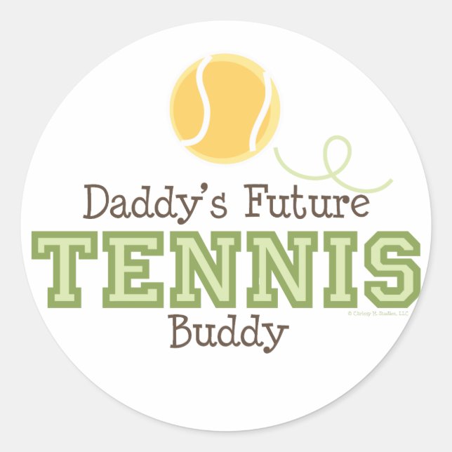Daddy's Future Tennis Buddy Sticker (Front)