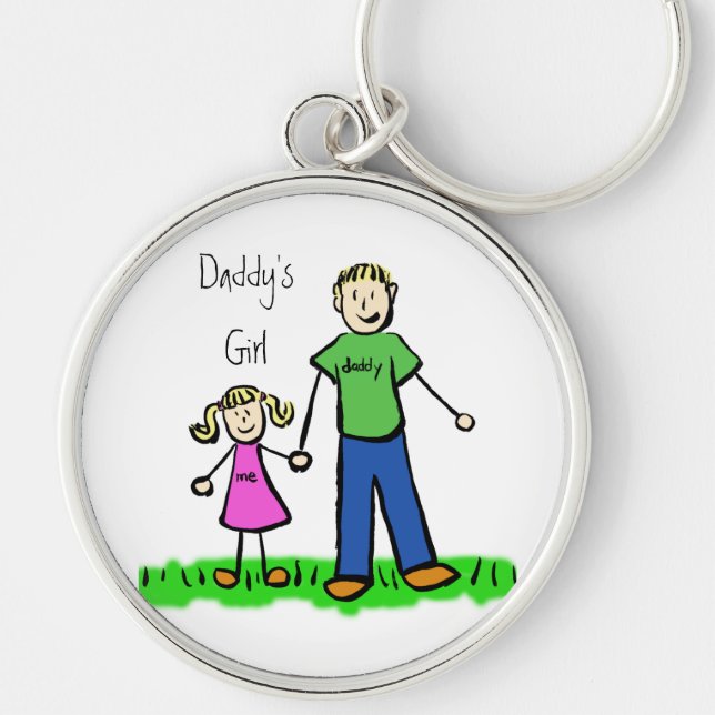 Daddy's Girl Blonde Keychain (Customize) (Front)