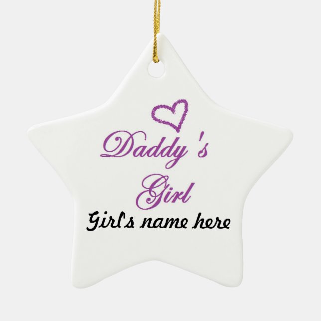 Daddys Girl Ceramic Ornament (Front)