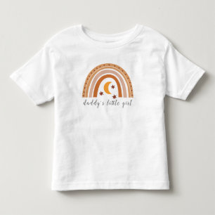 Daddy's Girl Cute Boho Rainbow Personalized Toddler T-shirt