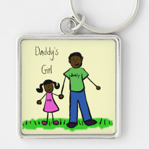 Daddy's Girl Drawing Keychain