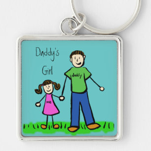 Daddy's Girl Drawing Keychain