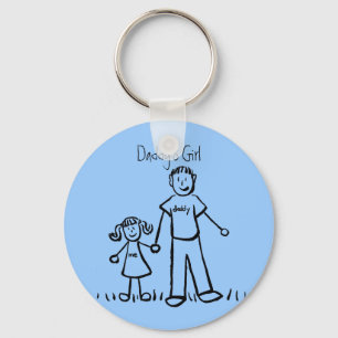Daddy's Girl Drawing Keychain (Customize)