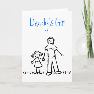 Daddy's Girl Family Character Custom Greeting Card