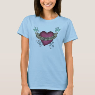 Daddys Girl HeartTattoo T-Shirt