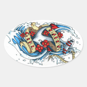 Daddy's girl oval sticker