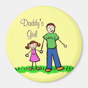 Daddy's Girl Personalized Family Art Magnets