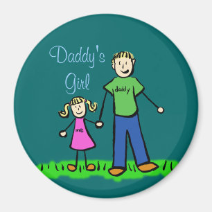 Daddy's Girl Personalized Family Art Magnets